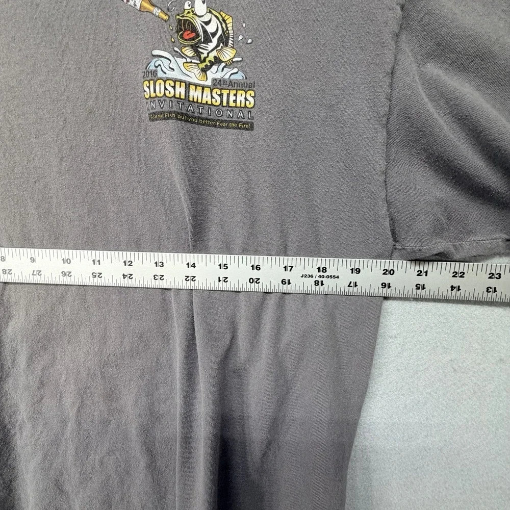 2016 Slosh Masters Invitational T-Shirt Adult Large Gray Fishing‎ Graphic Tee